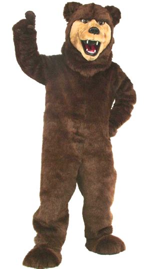 Grizzly bear mascot apparel